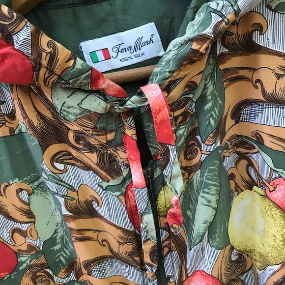 Vintage Silk Italian Hooded Bomber Jacket - Picture 7 of 12